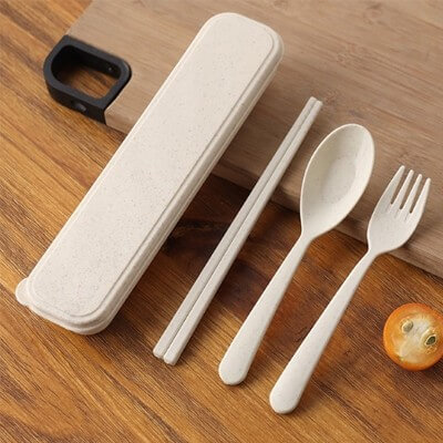 FREEMIUMS 3-in-1 Colour Eco-Wheat Cutlery Set GTTB022 5