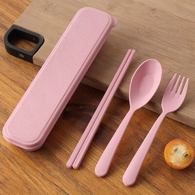 FREEMIUMS 3-in-1 Colour Eco-Wheat Cutlery Set GTTB022 6
