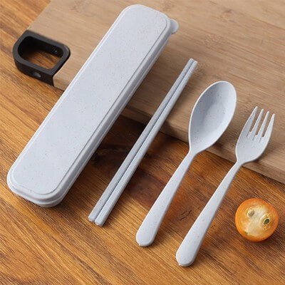 FREEMIUMS 3-in-1 Colour Eco-Wheat Cutlery Set GTTB022 7