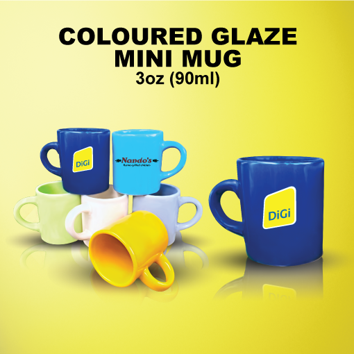 FREEMIUMS COLOURED-GLAZE-MINI-MUG-F001 CERAMIC MUG
