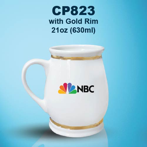 FREEMIUMS CP823-WITH-GOLD-RIM (1)-F001 CERAMIC MUG