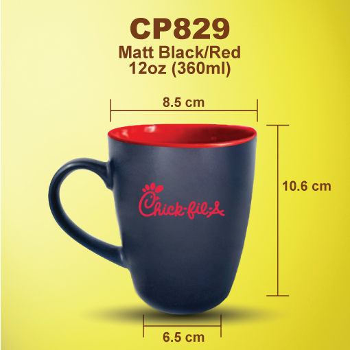 FREEMIUMS CP829-MATT-BLACK.RED-MEASUREMENT(12oz360ml)