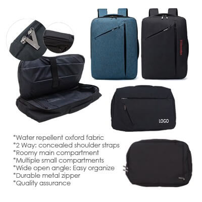 FREEMIUMS GTBG22-07 15.6 Inches Armor Two Way Zipper Laptop Backpack