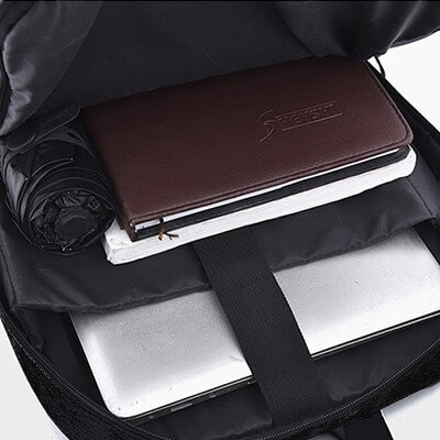 FREEMIUMS GTBG34-06 15.6 Inches Casual PU Laptop Backpack with USB Port