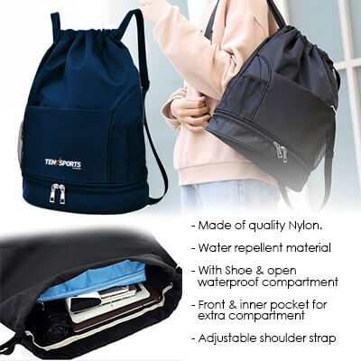 FREEMIUMS GTBG59-12 ROX Polyester Oxford Fashion Drawstring Bag