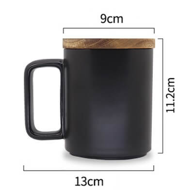 FREEMIUMS GTDW055-10 Wooden Cap Ceramic Mug - 450ml