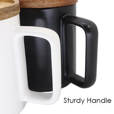 FREEMIUMS GTDW055-7 Wooden Cap Ceramic Mug - 450ml