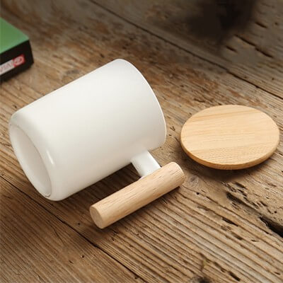 FREEMIUMS GTDW058-7 MOKKA Ceramic Wooden Handle Mug - 380ml