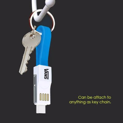 FREEMIUMS GTEG12-6 USB 3-in-1 Charging Cable Magnet Key Chain