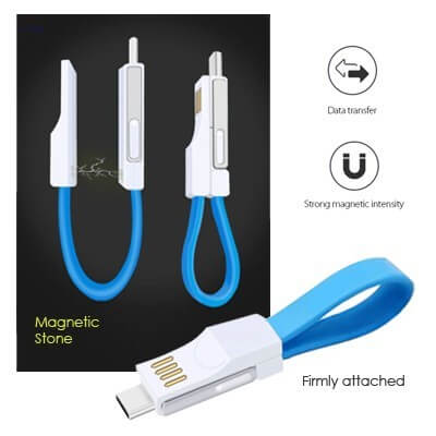 FREEMIUMS GTEG12-8 USB 3-in-1 Charging Cable Magnet Key Chain