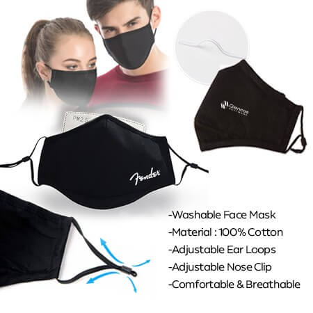 FREEMIUMS GTMASK03-13 SHIELD 2 Layer Cotton Face Mask With Disposable Filter