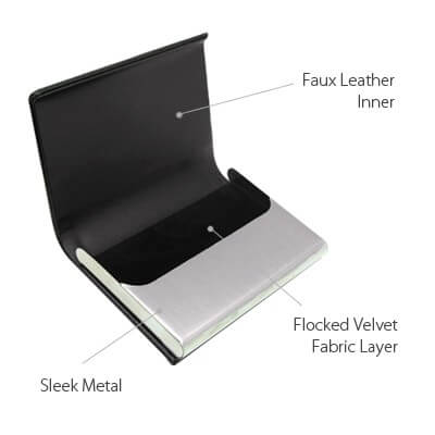 FREEMIUMS GTNC05-2 STYLE Magnetic Leather Name Card Holder