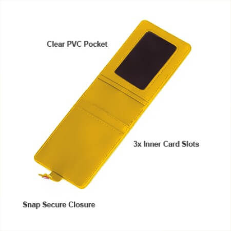 FREEMIUMS GTNC19-4 Smooth PU ID Holder Flip Open Wallet