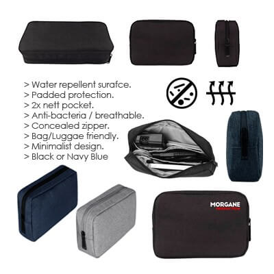 FREEMIUMS GTTG14-08 Water Repellent Travel Gadget Pouch
