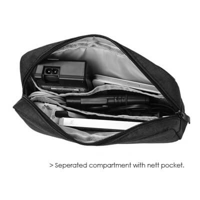 FREEMIUMS GTTG19-04 Water Repellent Travel Gadget Pouch - L Size
