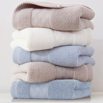 FREEMIUMS GTTW10-02 Pure Cotton Towel with Drawstring Pouch (74x34) - 100g