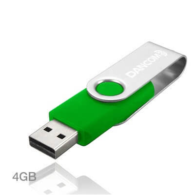 FREEMIUMS GTU05-14 Metal Swivel Rubber Coated USB Flash Drive - 16GB