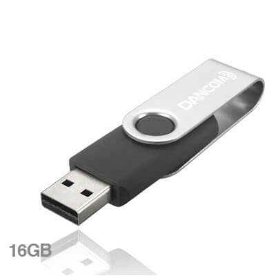 FREEMIUMS GTU05-2 Metal Swivel Rubber Coated USB Flash Drive - 16GB-072 Metal Swivel Rubber USB