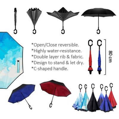 FREEMIUMS GTUB002-10 23 Inches Open Reversible Quality Umbrella