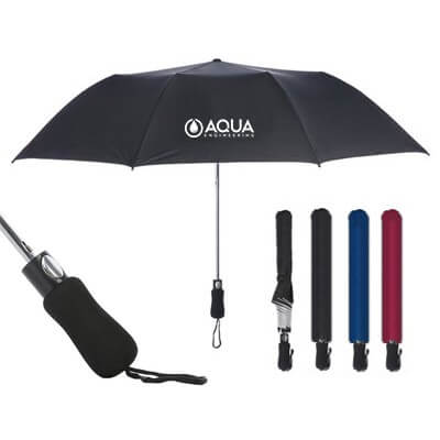 FREEMIUMS GTUB011-4 28 Inches V2 Auto Open 2 Fold Silver Coated Umbrella