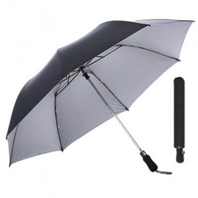 FREEMIUMS GTUB011-7 28 Inches V2 Auto Open 2 Fold Silver Coated Umbrella