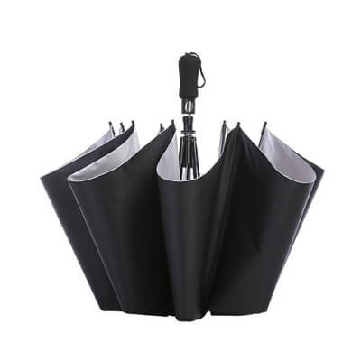 FREEMIUMS GTUB011-8 28 Inches V2 Auto Open 2 Fold Silver Coated Umbrella