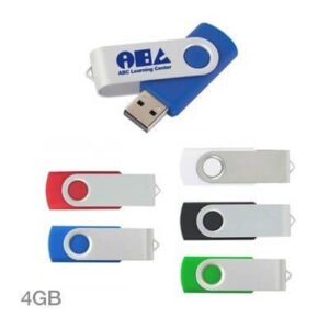 METAL SWIVEL COATED USB FLASH DRIVE- 8GB GTUSB012-RS