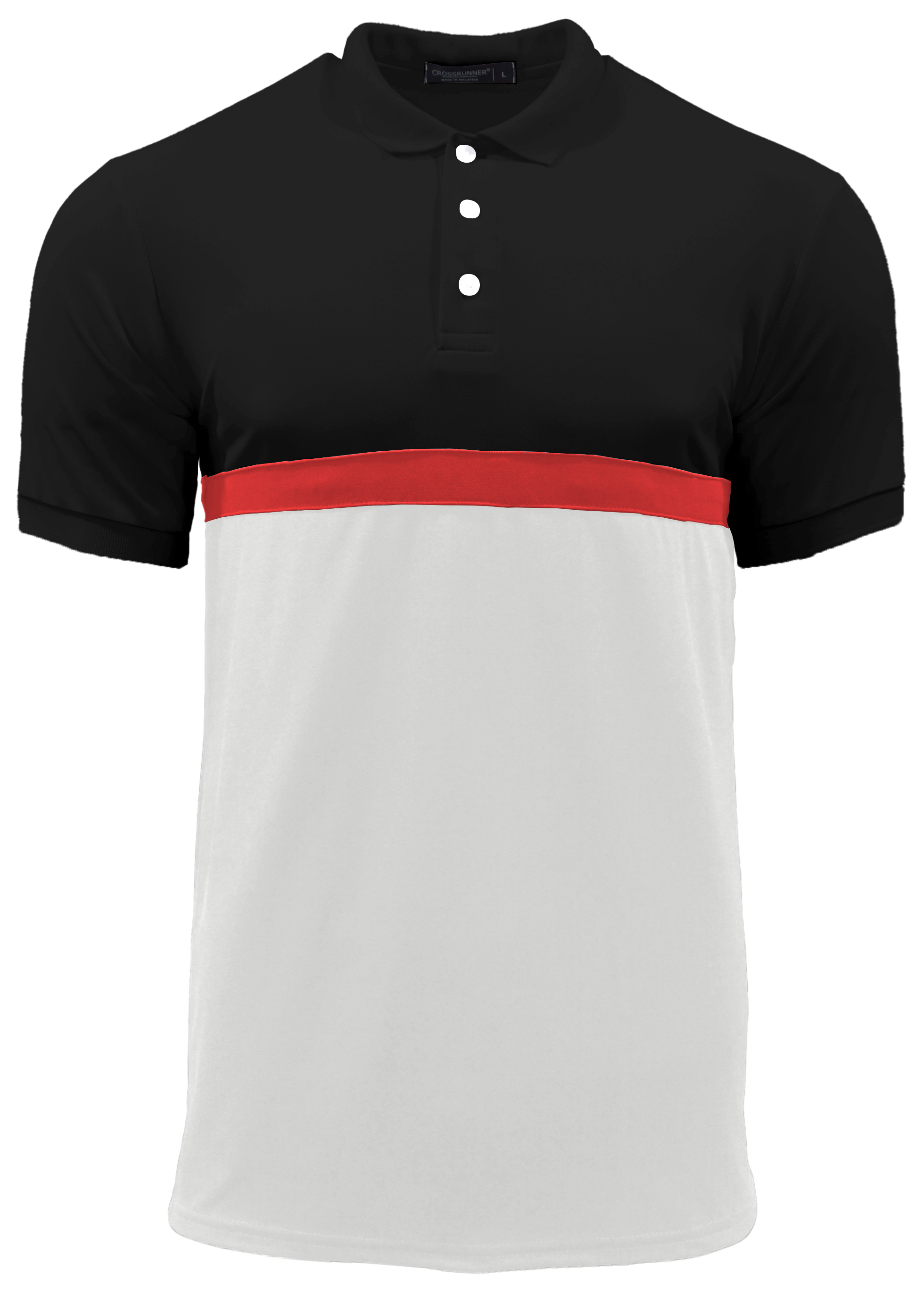 Freemiums CRP 3101 - Black - Red - White CROSSRUNNER HARLEY POLO T-SHIRT - CRP 3100