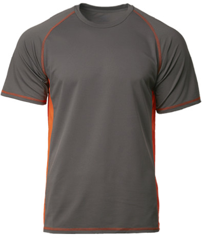 FREEMIUMS CROSSRUNNER STORM TEE CRR 1104 CHARCOAL/ORANGE
